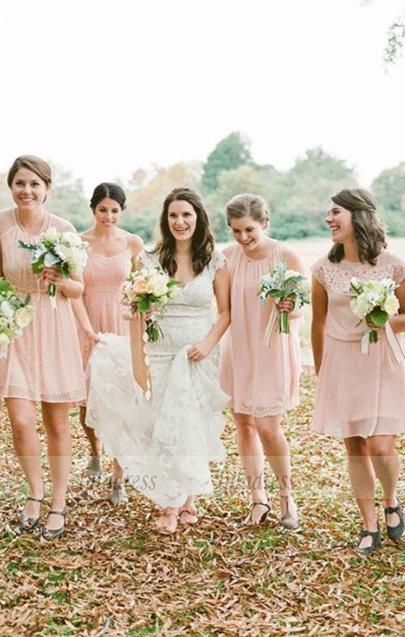 Pink Short Bridesmaid Dresses,Mismatched Bridesmaid Dresses Pink Short Bridesmaid Dresses,Mismatched Bridesmaid Dresses