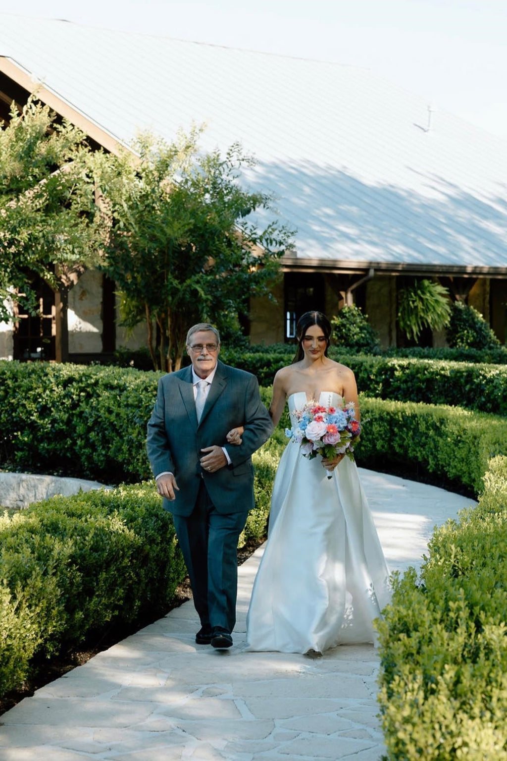 Charming A Line Deep V Neck White Satin Long Bridal Dresses