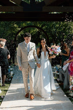 Charming A Line Deep V Neck White Satin Long Bridal Dresses