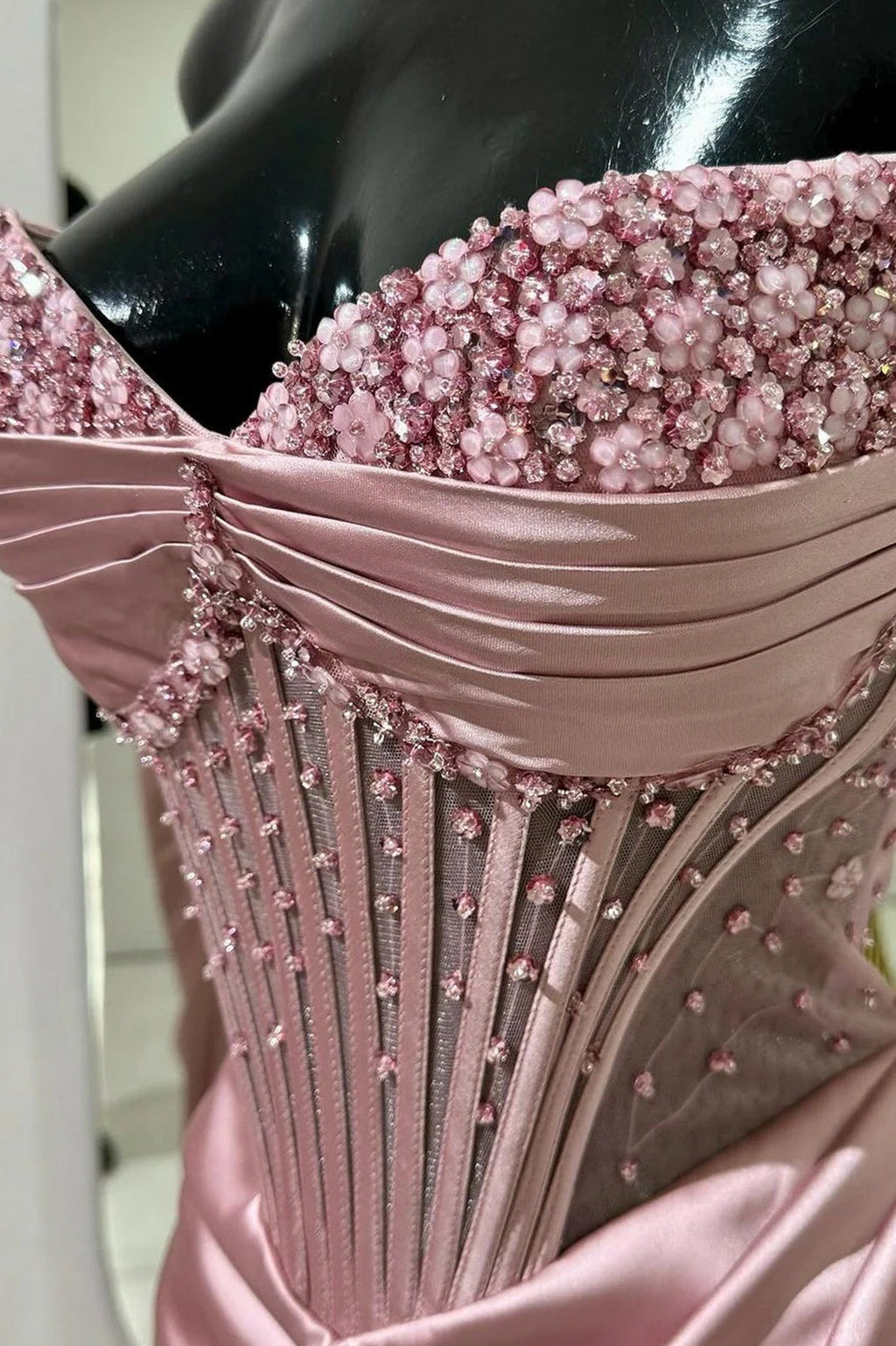 Mermaid Spaghetti Straps Long Satin Formal Dresses