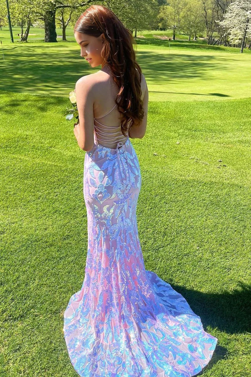 Mermaid Sweetheart Sequins LongProm Dresses