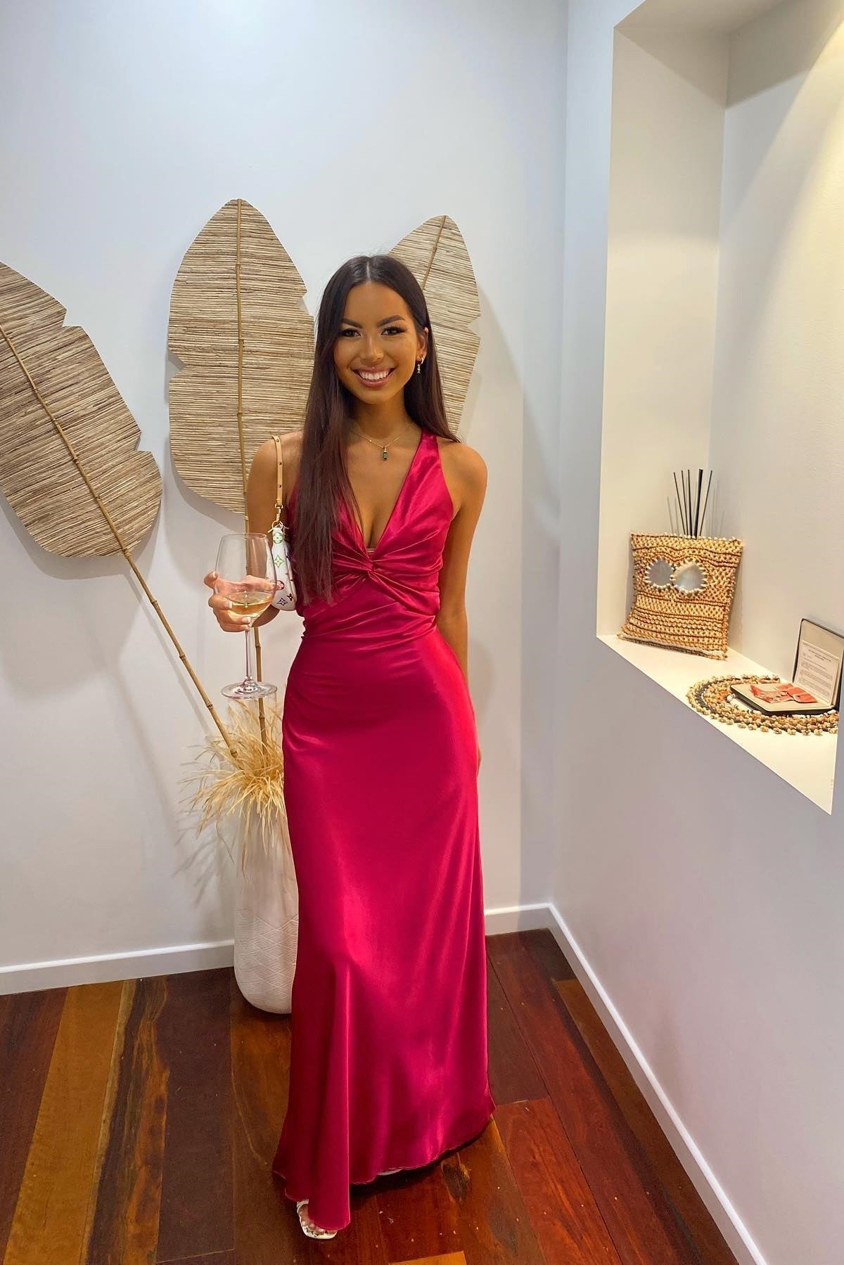 Backless Sheath Halter Neck Yellow Long Mermaid Party Dress