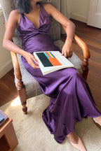 Backless Sheath Halter Neck Yellow Long Mermaid Party Dress