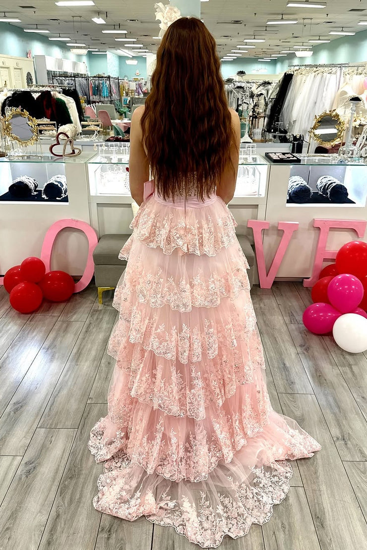 A Line Sweetheart Blush Pink Tulle Long Prom Dresses Pic Color / Custom Size A Line Sweetheart Blush Pink Tulle Long Prom Dresses Pic Color / Custom Size