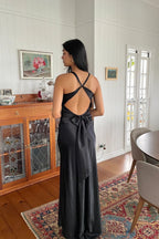 Backless Sheath Halter Neck Yellow Long Mermaid Party Dress