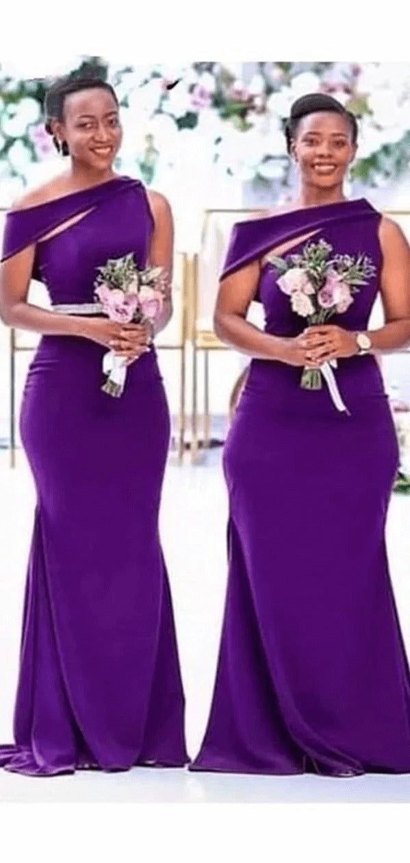 Purple One Shoulder Bridesmaid Dresses Long Wedding Guest Dresses Onli luladress Purple One Shoulder Bridesmaid Dresses Long Wedding Guest Dresses Onli luladress