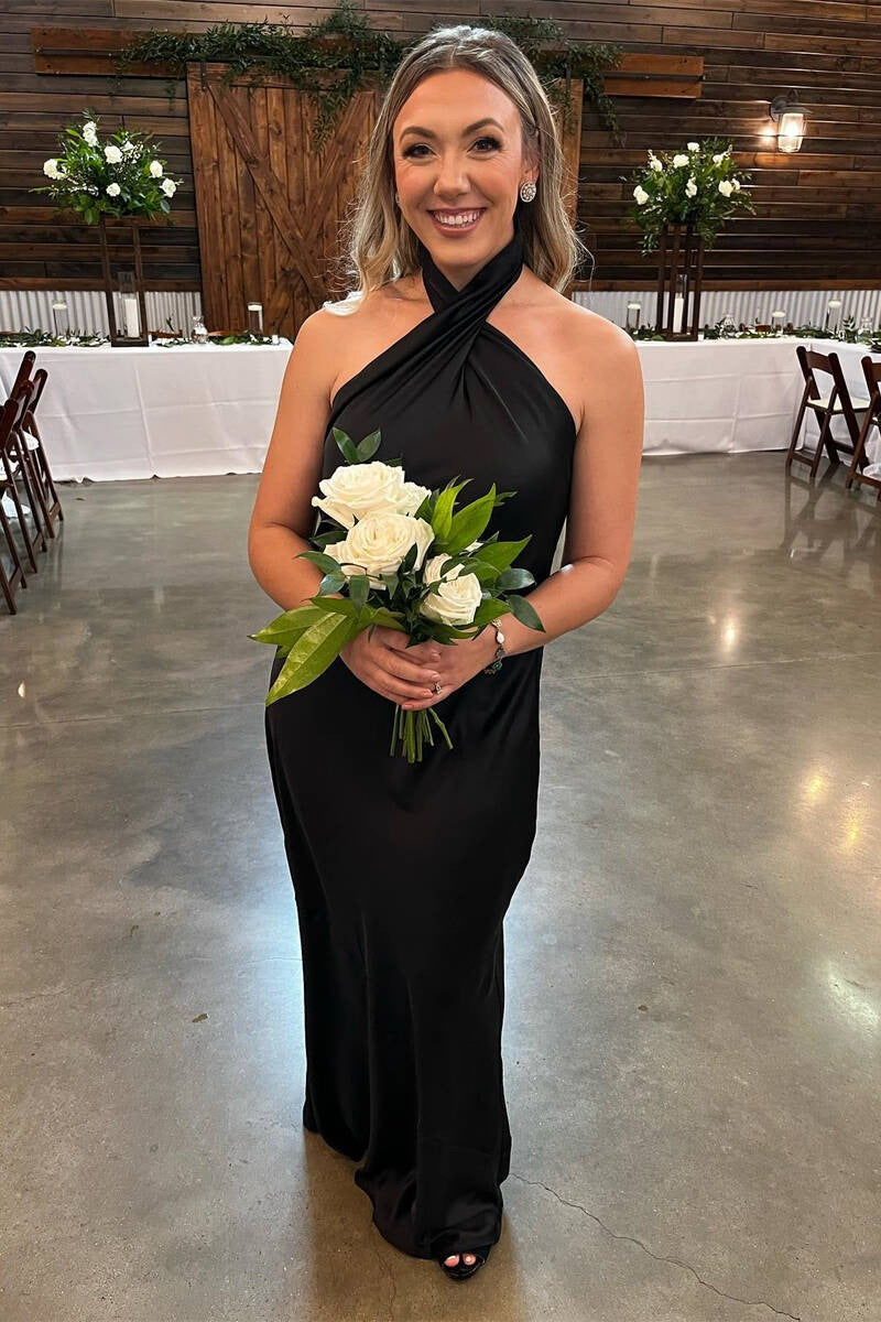 Cap Shoulder Pleat Mermaid Dark Gray Bridesmaid Dresses Wedding Party luladress Cap Shoulder Pleat Mermaid Dark Gray Bridesmaid Dresses Wedding Party luladress