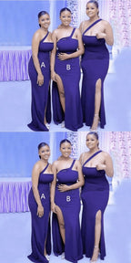 Mismatched Soft Satin Mermaid Long Bridesmaid Dresses