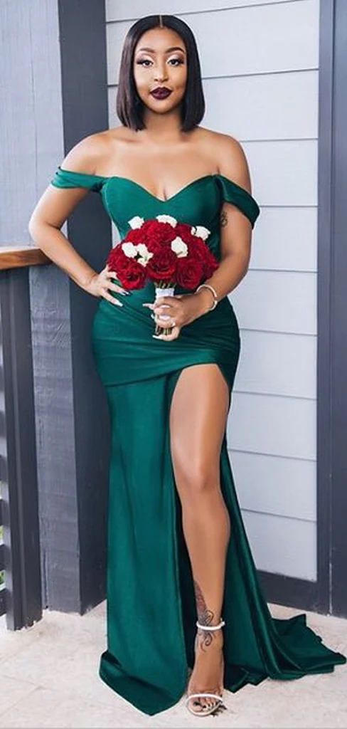 Mismatched Mermaid Emerald Sexy Elegant Mermaid Green Long Bridesmaid Dresses Pic Color / Custom Size Mismatched Mermaid Emerald Sexy Elegant Mermaid Green Long Bridesmaid Dresses Pic Color / Custom Size