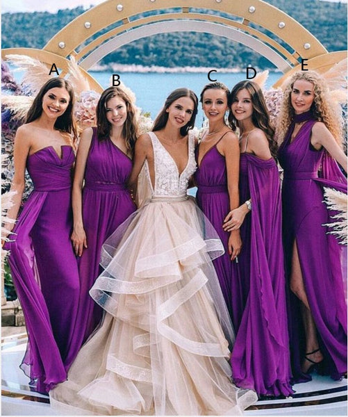 purple dresses for weddings bridesmaid Sexy Mermaid Dresses Color:Watermelon Fall 24 Preview TheDress -- Blue/Black, White/Gold evening gown to holiday
