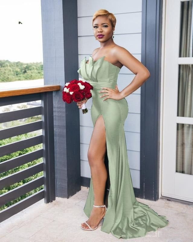 Sexy Sage Green Wedding Guest Dresses Mermaid Mismatched Long Bridesma luladress Sexy Sage Green Wedding Guest Dresses Mermaid Mismatched Long Bridesma luladress