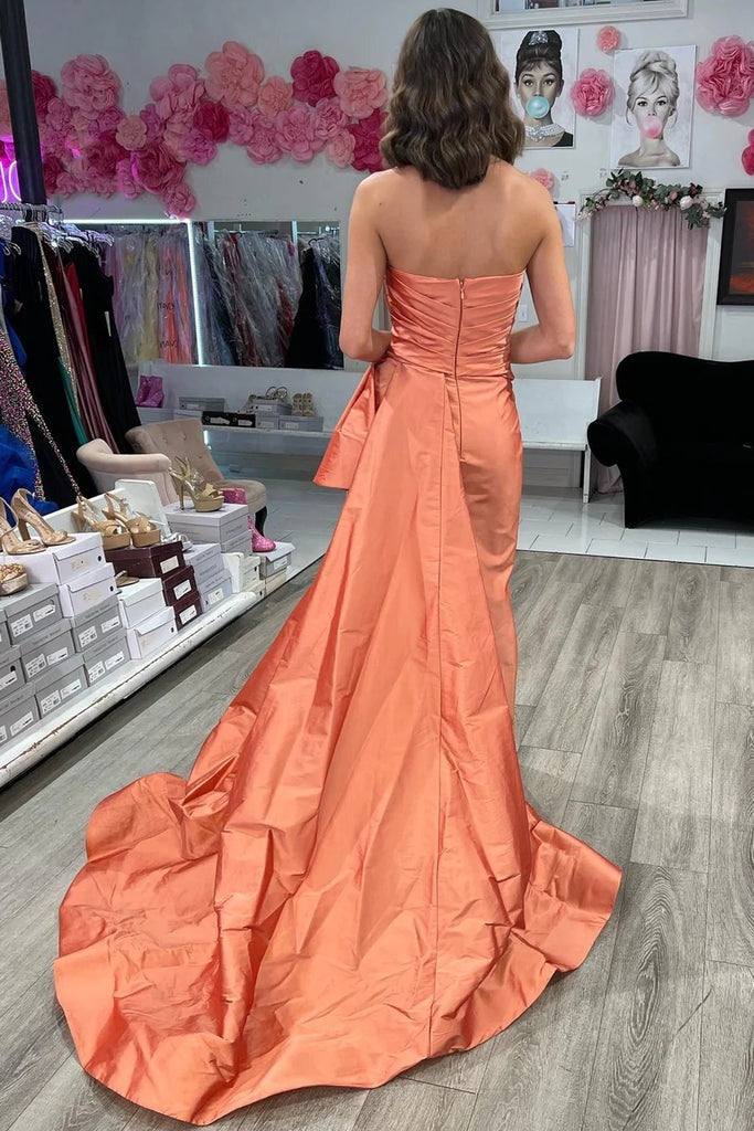 Strapless Ruched Maxi Magenta Prom Dress Formal Gowns TP1300 US2 / Magenta Strapless Ruched Maxi Magenta Prom Dress Formal Gowns TP1300 US2 / Magenta