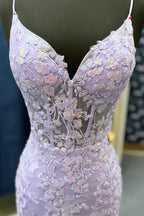 Mermaid V Neck Sage Green Tulle Lace Prom Dresses