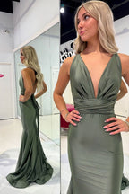 Charming Mermaid Halter Long Evening Prom Dress,Bridesmaid Dresses