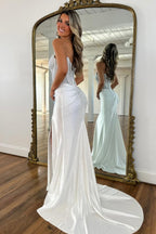 Mermaid Strapless Yellow Corset Beaded Prom Dress