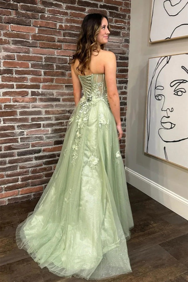 images of green dresses Sage Green A-line Prom Dress,Taffeta Prom Dress with Slit,PD00504, US22W / Burgundy