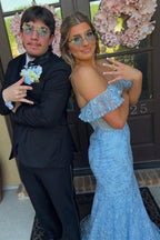 Mermaid Off-the-Shoulder Lace Long Prom Evening Dresses