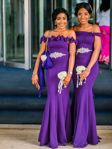 Purple Multi-Style Mermaid Sexy Long Bridesmaid Dresses – luladress