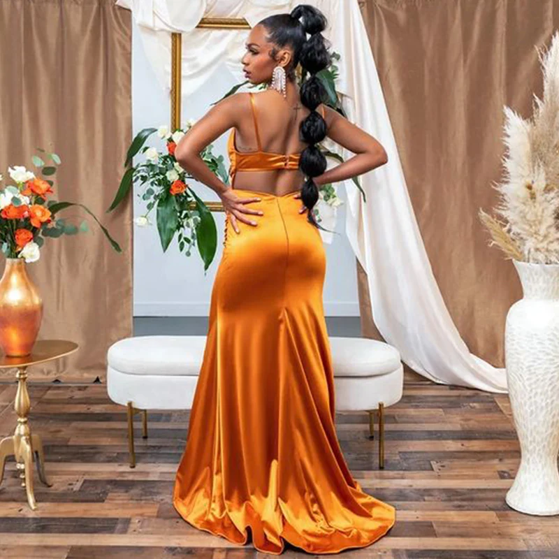 Stylish Colorful Satin Sexy Long Mermaid Bridesmaid Dresses luladress Stylish Colorful Satin Sexy Long Mermaid Bridesmaid Dresses luladress