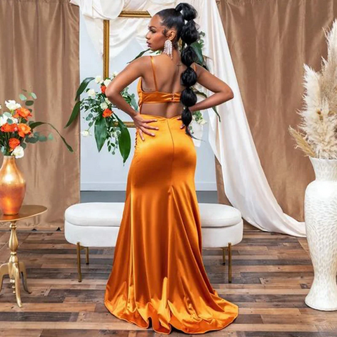 Stylish Colorful Satin Sexy Long Mermaid Bridesmaid Dresses