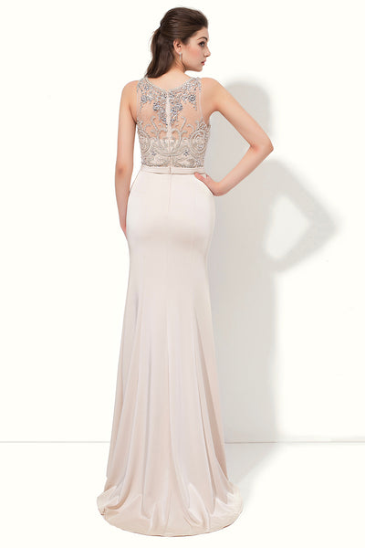 Beign Modest Long Evening Dress With Belt Prom Dress, LX414