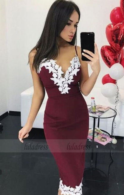 Sexy Short Prom Dress, Spaghetti Straps Evening Party Dress