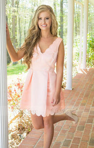 pink homecoming dresses,short homecoming dresses,satin homecoming dresses
