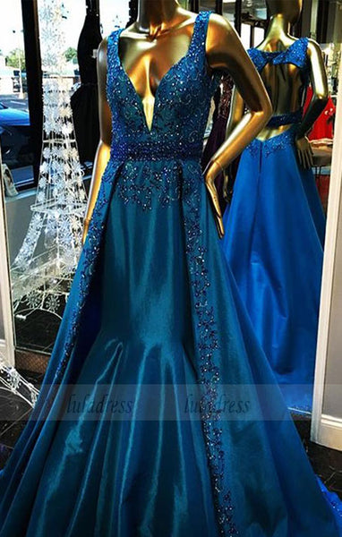 Sexy Sleeveless Prom Dress, Beaded A Line Prom Dresses, Formal Long Evening Dress,BD99025