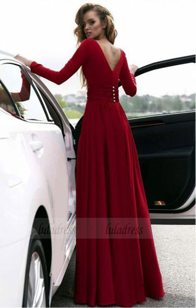 Gorgeous Long Prom Dresses, Long Sleeves Prom Dress,BD98050