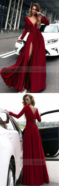 Gorgeous Long Prom Dresses, Long Sleeves Prom Dress,BD98050