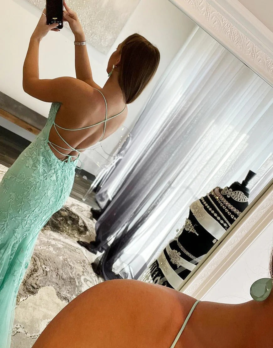 Mermaid Long Backless Tight Mint Green Prom Dresses,Evening Dresses Custom Color / US16 Mermaid Long Backless Tight Mint Green Prom Dresses,Evening Dresses Custom Color / US16