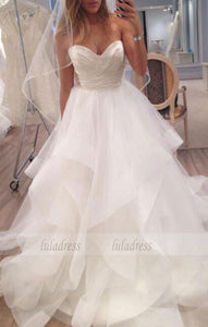 Strapless White Long Wedding Dress,BD99280