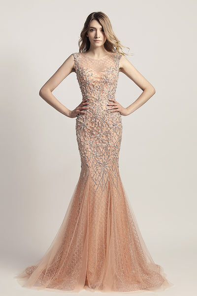 Luxury Dazzling Long Prom Dress Charming Sleeveless Evening Dress, LX445