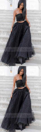 Two Piece Prom Dress,Long Prom Dress,Sexy Evening Dress