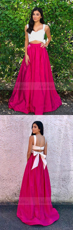 Sweetheart Two Piece Prom Dress,A Line Formal Gown