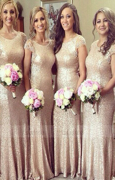 Sequin Bridesmaid Dress,Long Bridesmaid Gown,Sequined Bridesmaid Gowns,Glittery Bridesmaid Dresses,BD98318