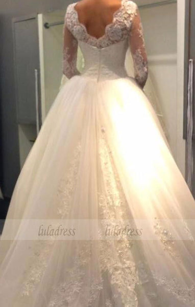 Long Sleeve Wedding Dress, Luxurious Wedding Dress for Brides,BD99301