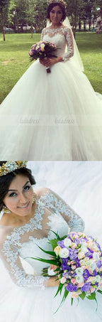 Charming Wedding Dress,White Tulle Wedding Gown,Bridal Dress,Ball Gown Wedding Dresses