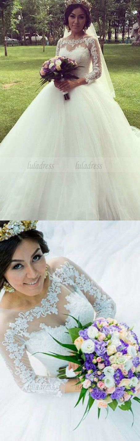 Charming Wedding Dress,White Tulle Wedding Gown,Bridal Dress,Ball Gown Wedding Dresses