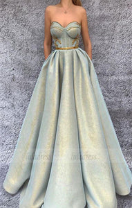 Chic A-Line Prom Dresses Sweetheart Modest  Long Prom Dress Evening Dresses,BD98616