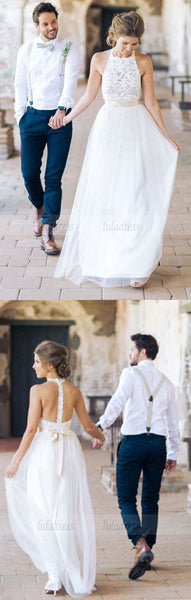 Lace Tulle Wedding Dress, A-line Wedding Dress, Chic Garden Wedding Dress,BD99620