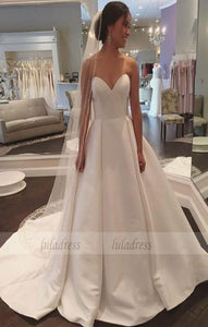 Sweetheart Satin Wedding Dress Simple and  Formal Gowns Women Party Dresses,BD99289