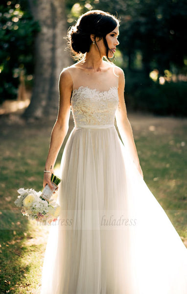 Beach Wedding Dress, Summer Wedding Dress, Ivory Wedding Dress, Modern Wedding Dress,BD99635