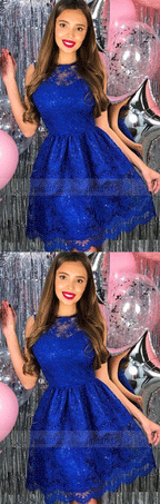 lace short homecoming dresses for junior,simple a line tiered short prom dress for teens