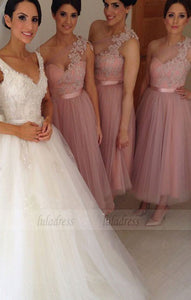 Short Bridesmaid Dress, Bridesmaid Dress, Lace Bridesmaid Dress, Tulle Bridesmaid Dress,BD98902