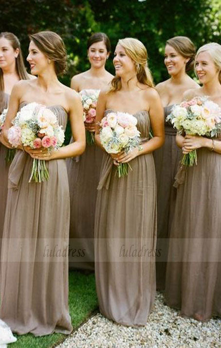 Sweetheart Chiffon Bridesmaid Dresses, Elegant Bridesmaid Dresses, Long Bridesmaid Dresses Country,BD98089