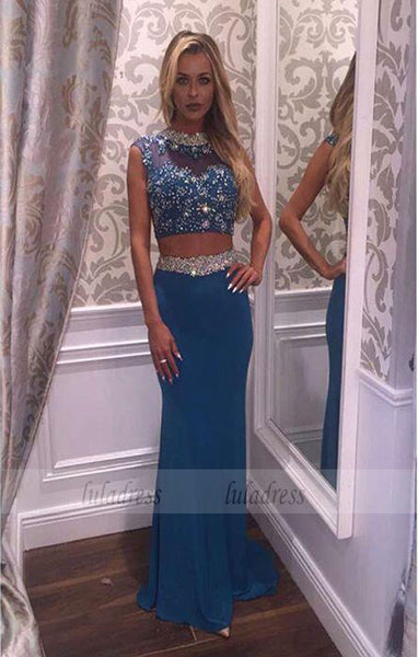 Beading Prom Dress,2 Pieces Prom Gowns,Elegant Evening Dress,BD99385