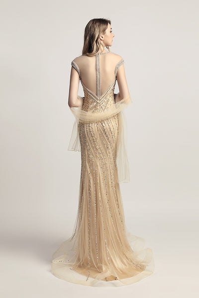 Luxury Formal Long Prom Dress Charming Beaded Evening Dress, LX469