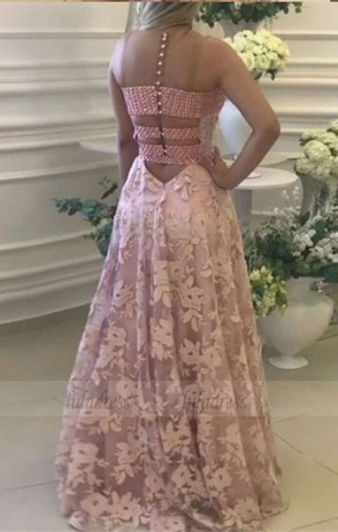 modest sweetheart evening gowns, unique special back party dresses with pearls,BD98749