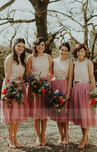 Sleeveless Bridesmaid Dresses With Beading, Elegant Bridesmaid Dresses,BD99601